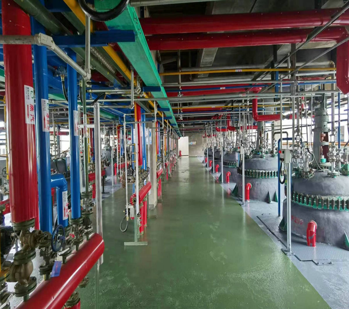 Inside the workshop and its supporting warehouse
